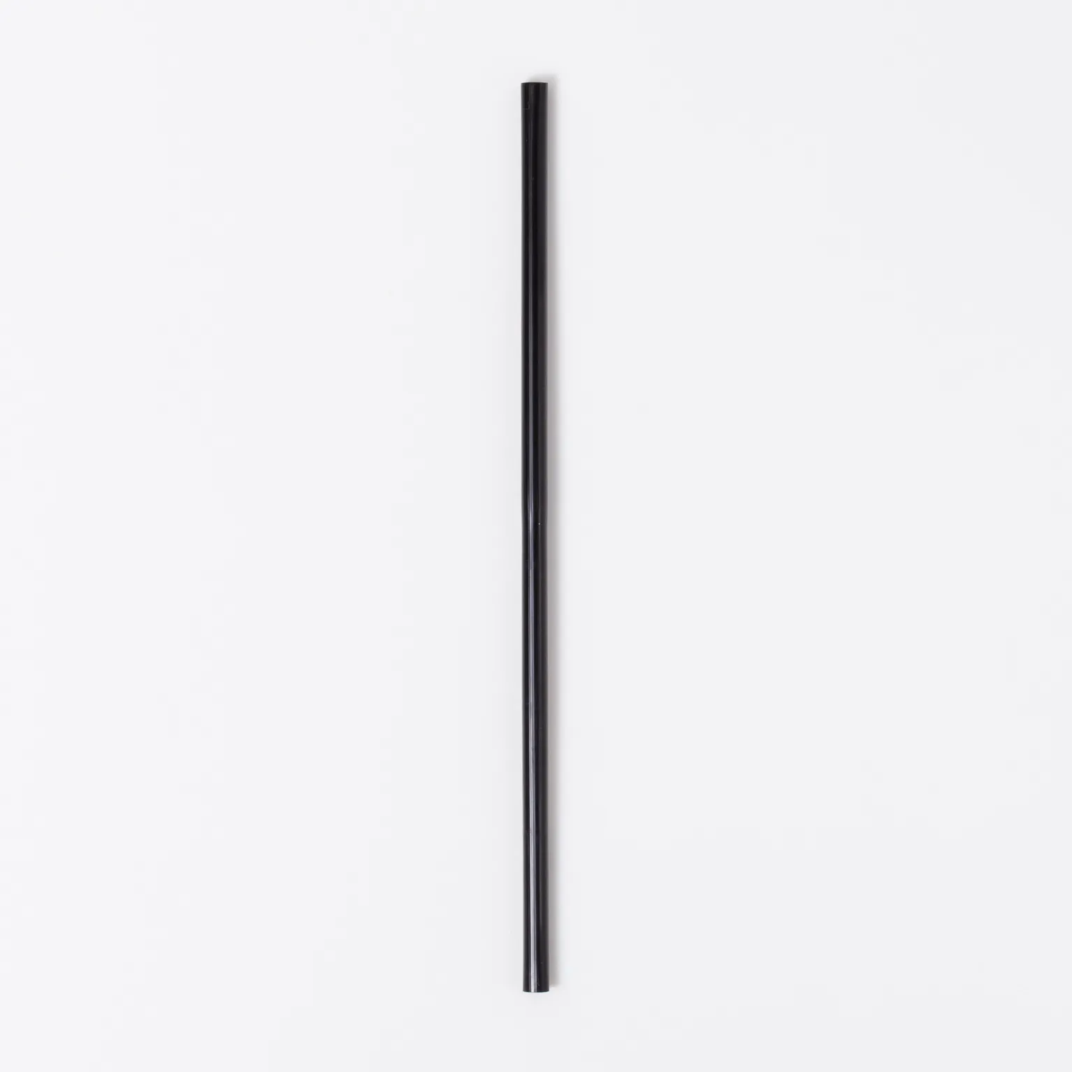 Bio-PE50％ストレートストロー6×210 黒(紙袋入) 500