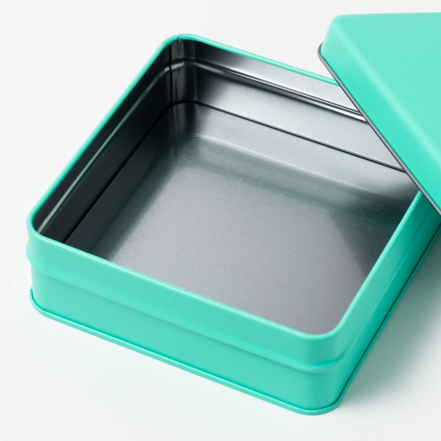 スクエア缶 アクアブルー 60