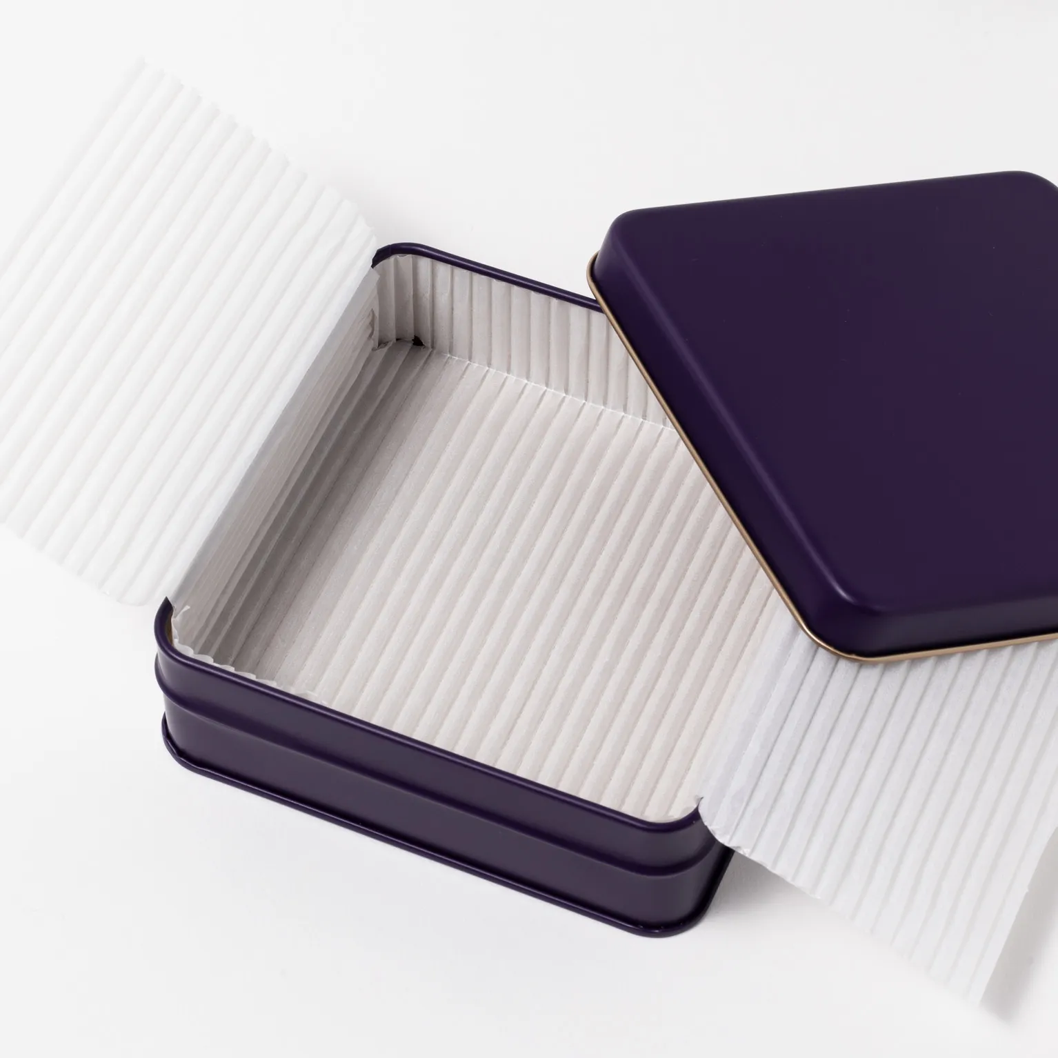 スクエア缶 ナイトブルー 60