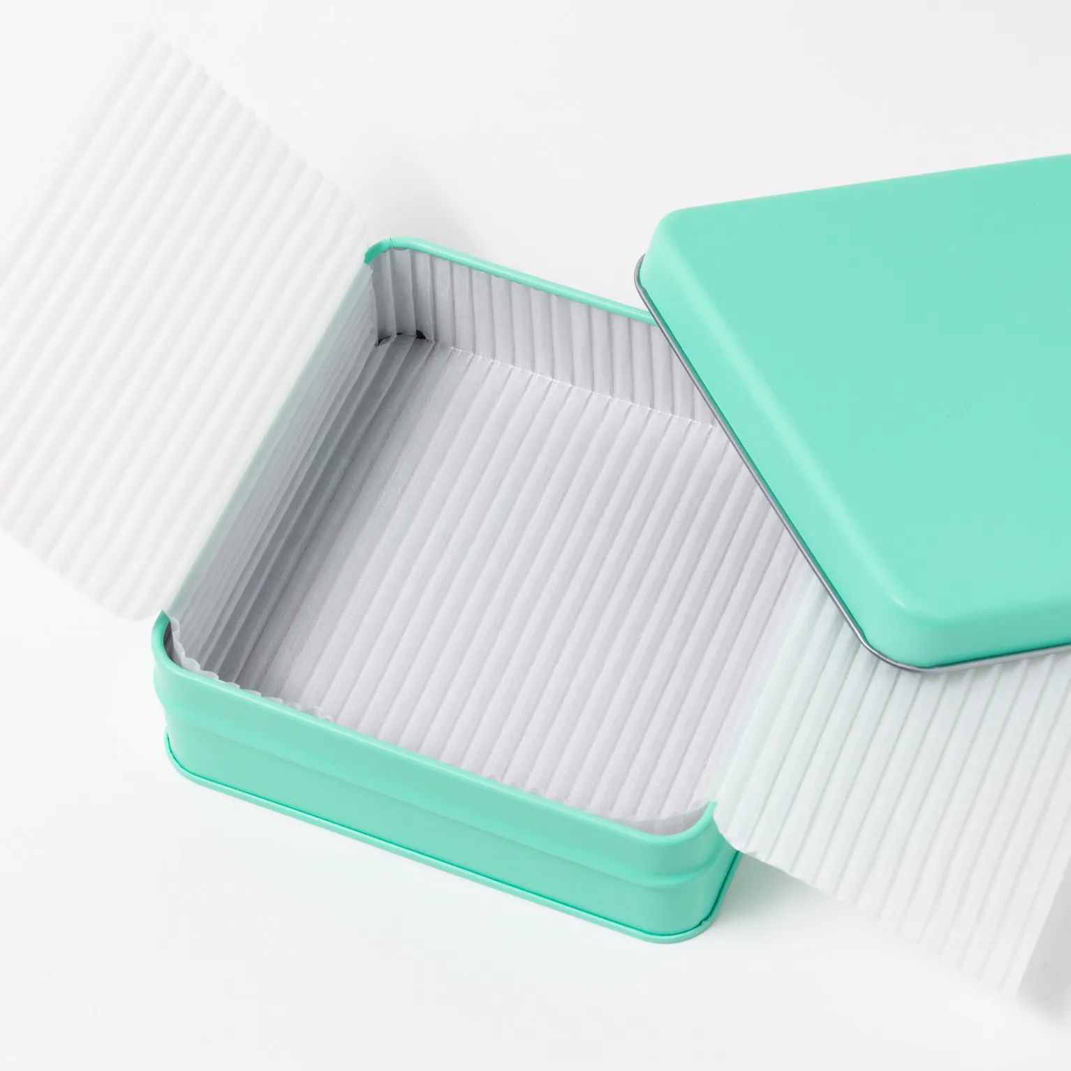 スクエア缶 ジュエリーブルー 60