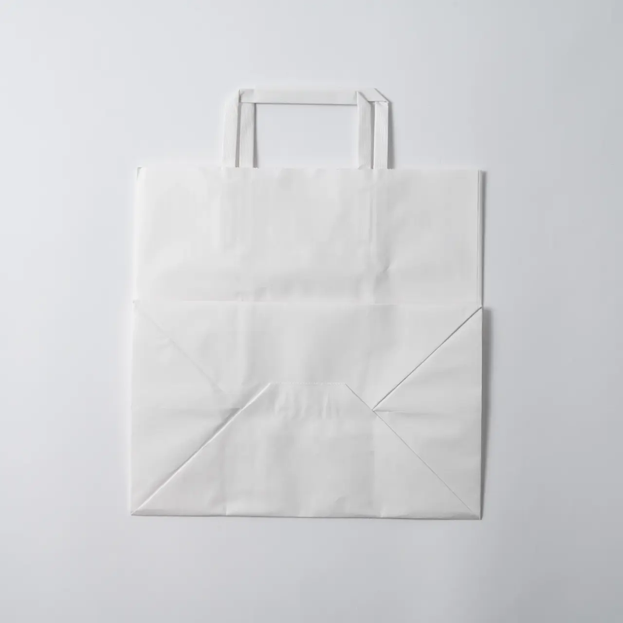 手提げ紙袋25チャームバッグ平手Ｅ判 晒白無地 50
