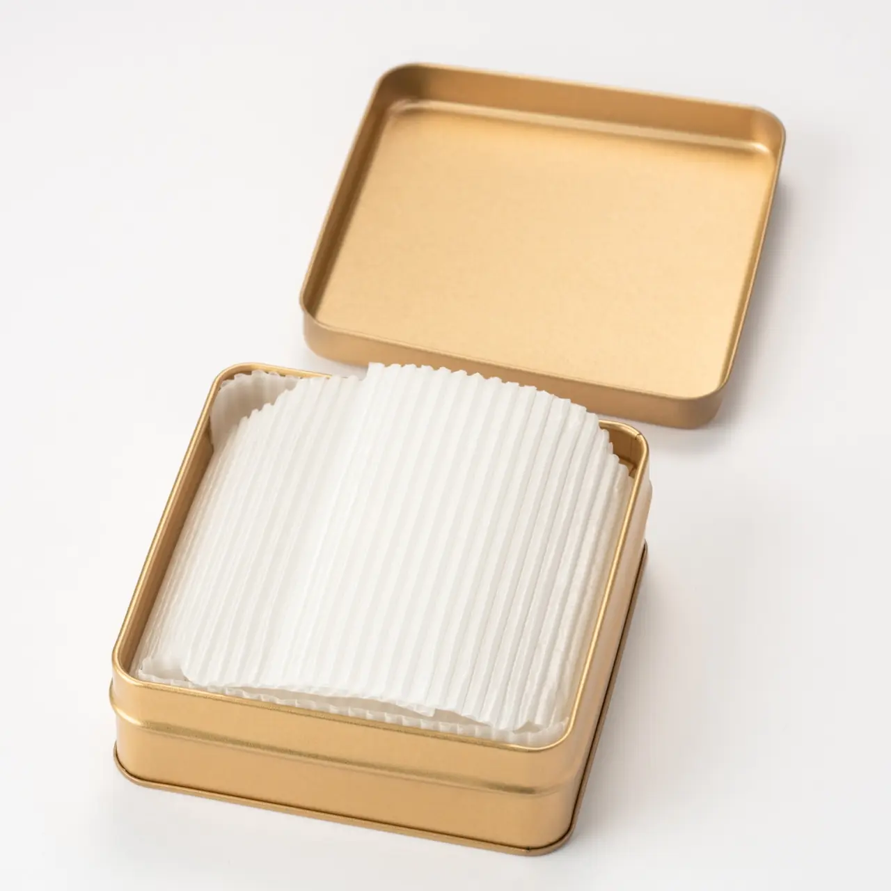 スクエア缶 サテンゴールド 60