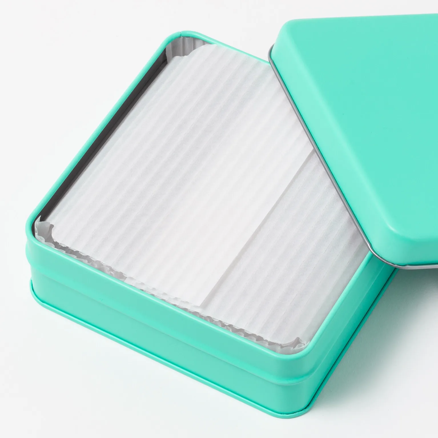 スクエア缶 アクアブルー 60