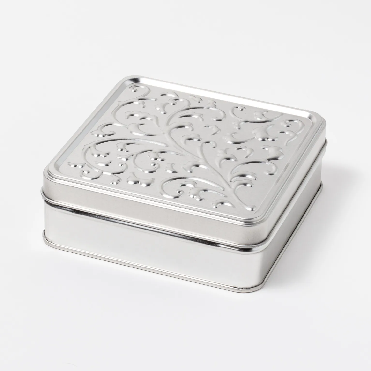 KARAKUSA缶 ブリキシルバー 60