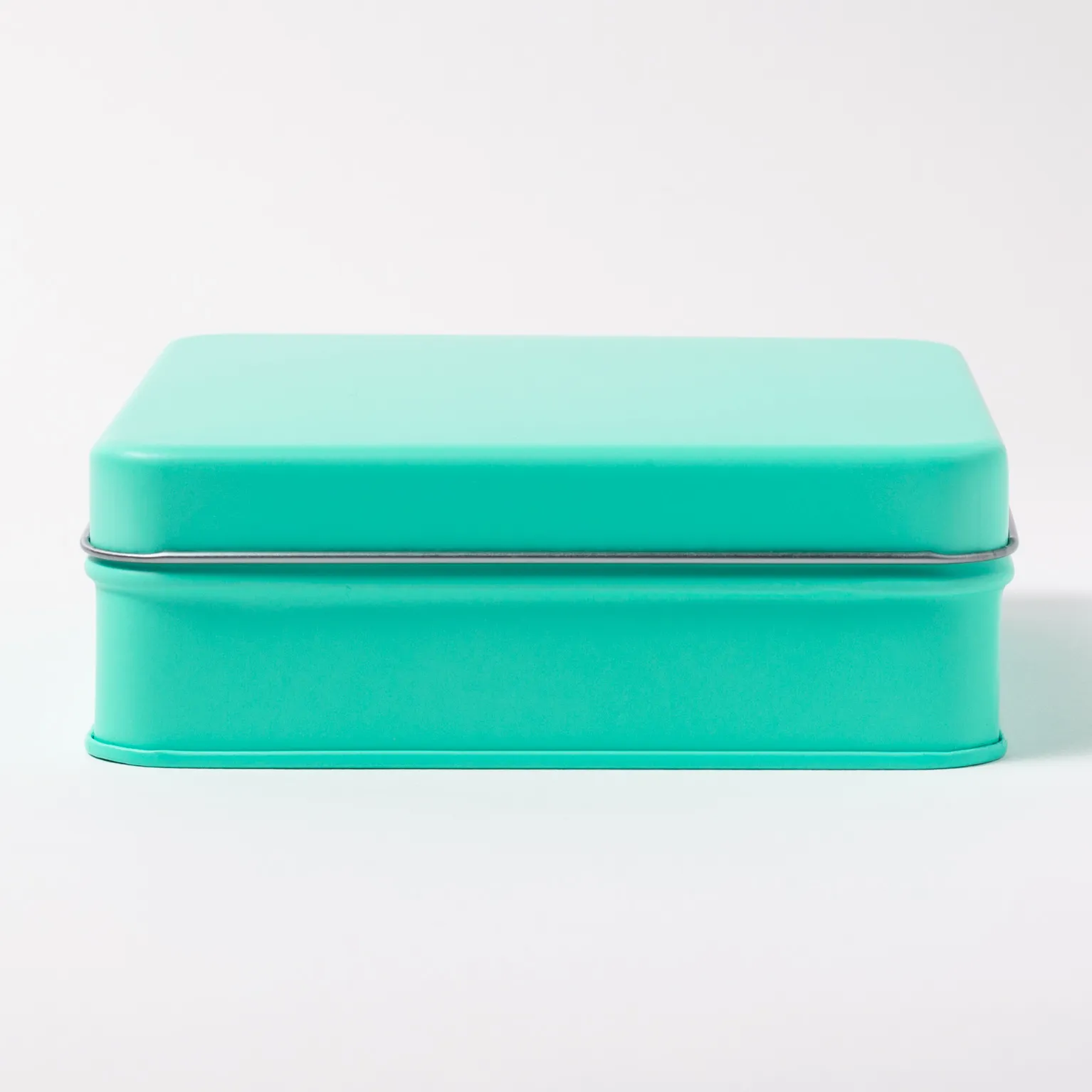 スクエア缶 アクアブルー 60