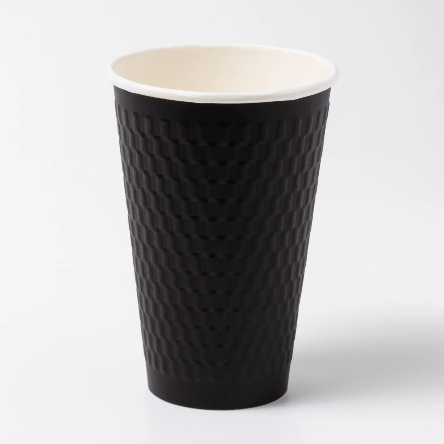 二重紙コップ(エンボス)KMW-470  ブラック 40
