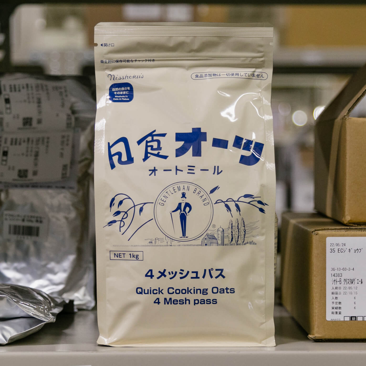 日本食品製造　4メッシュパス　オートミール　日食オーツ　orderie(オーダリー)　1kg　スモールビジネスのための問屋サービス