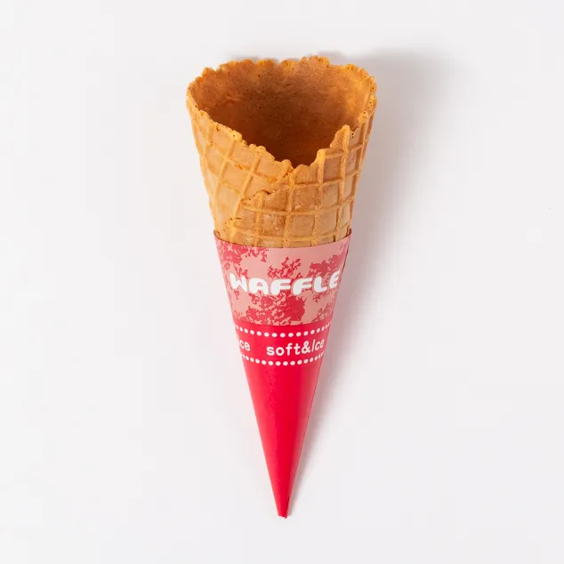 ワッフルコーンスリーブ付き