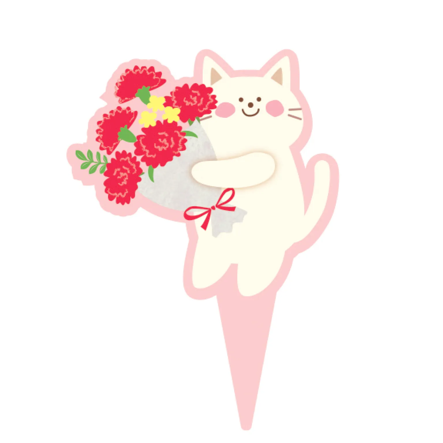 CEM-430 カーネーションネコちゃんピック