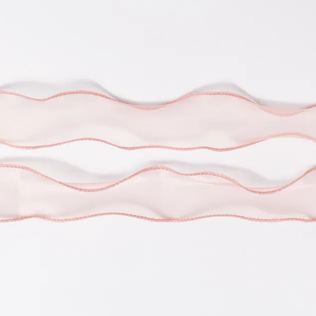 カーリーオーガンジー(40mm) ローズピンク #162