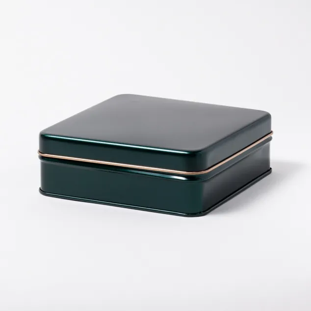 スクエア缶 エメラルド