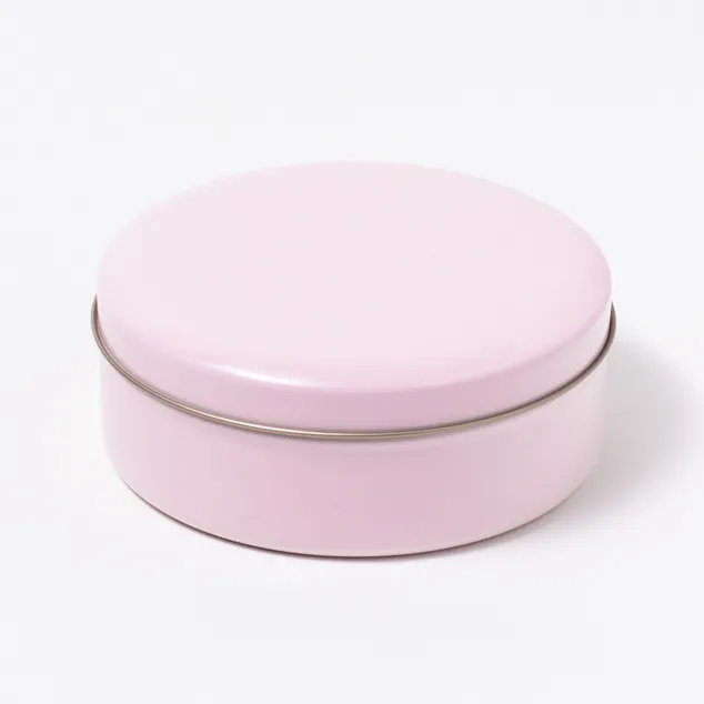 マーブル缶 ベビーピンク