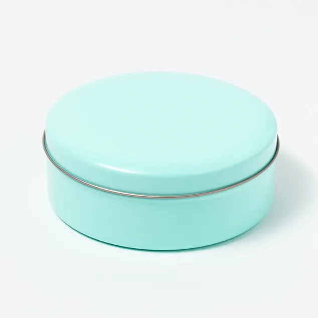 マーブル缶 ブルー