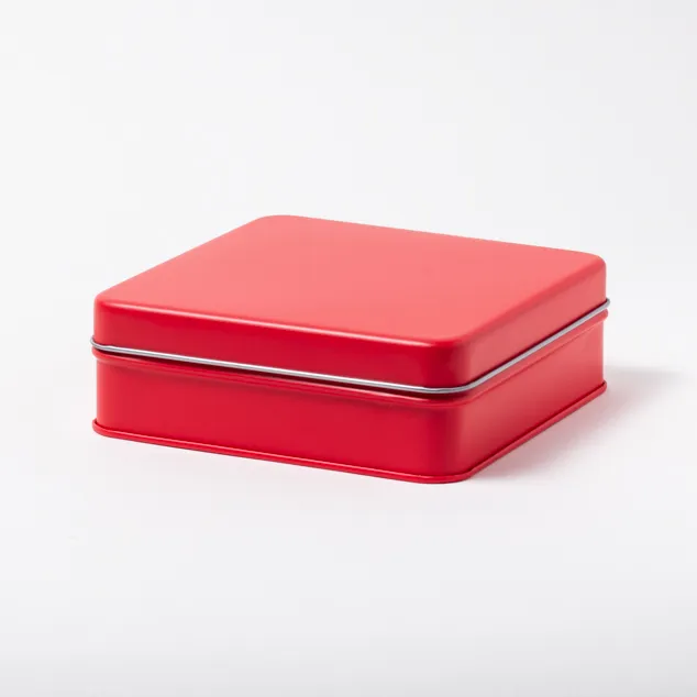 スクエア缶 ストロベリーレッド