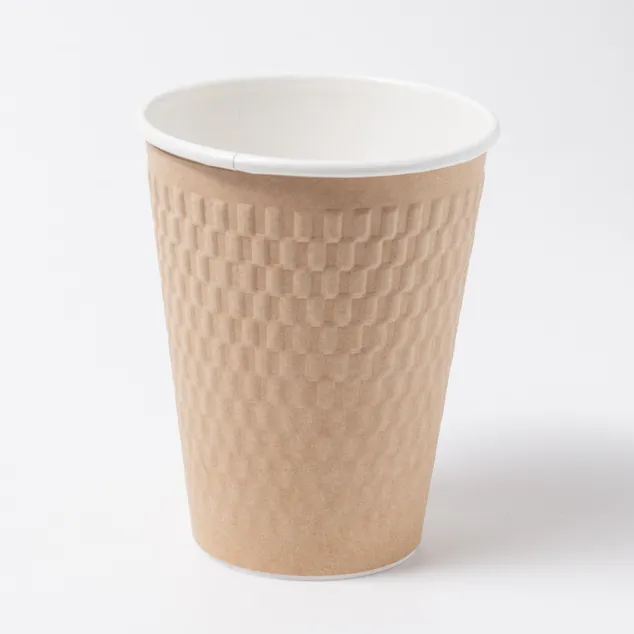 二重紙コップ(エンボス) KMW-360 ナチュラル